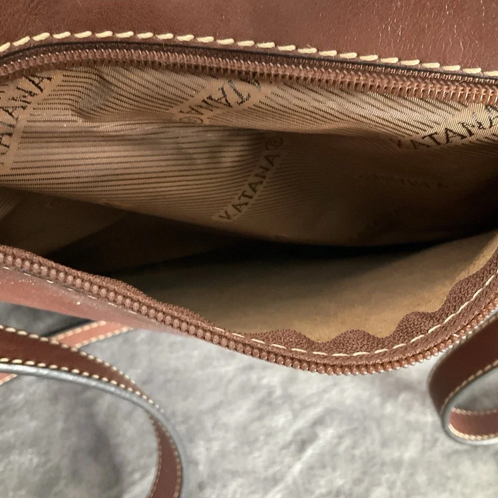 Katana Leather Messenger Bag Brown Crossbody Satchel Purse 10